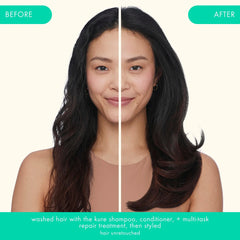 the kure strength repair conditioner forever friend bottle + pouch duo